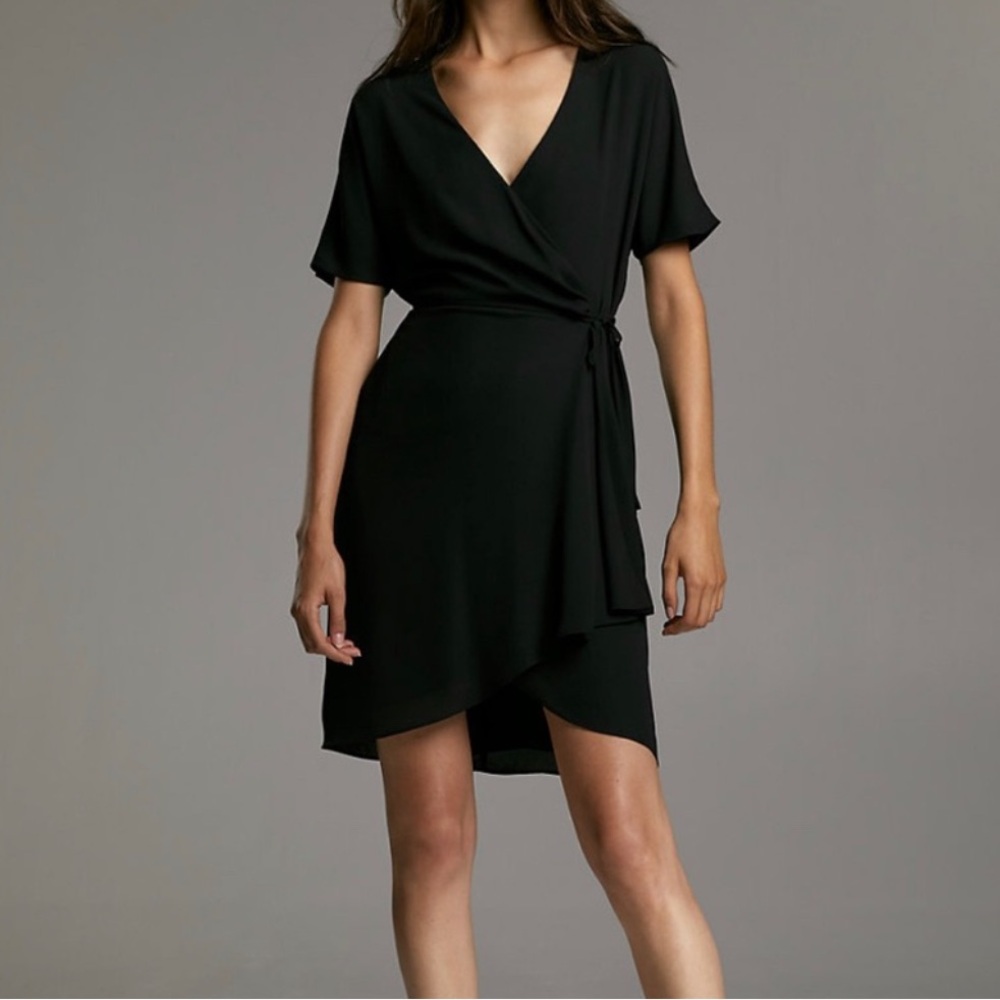 Aritzia Black Wrap Dress